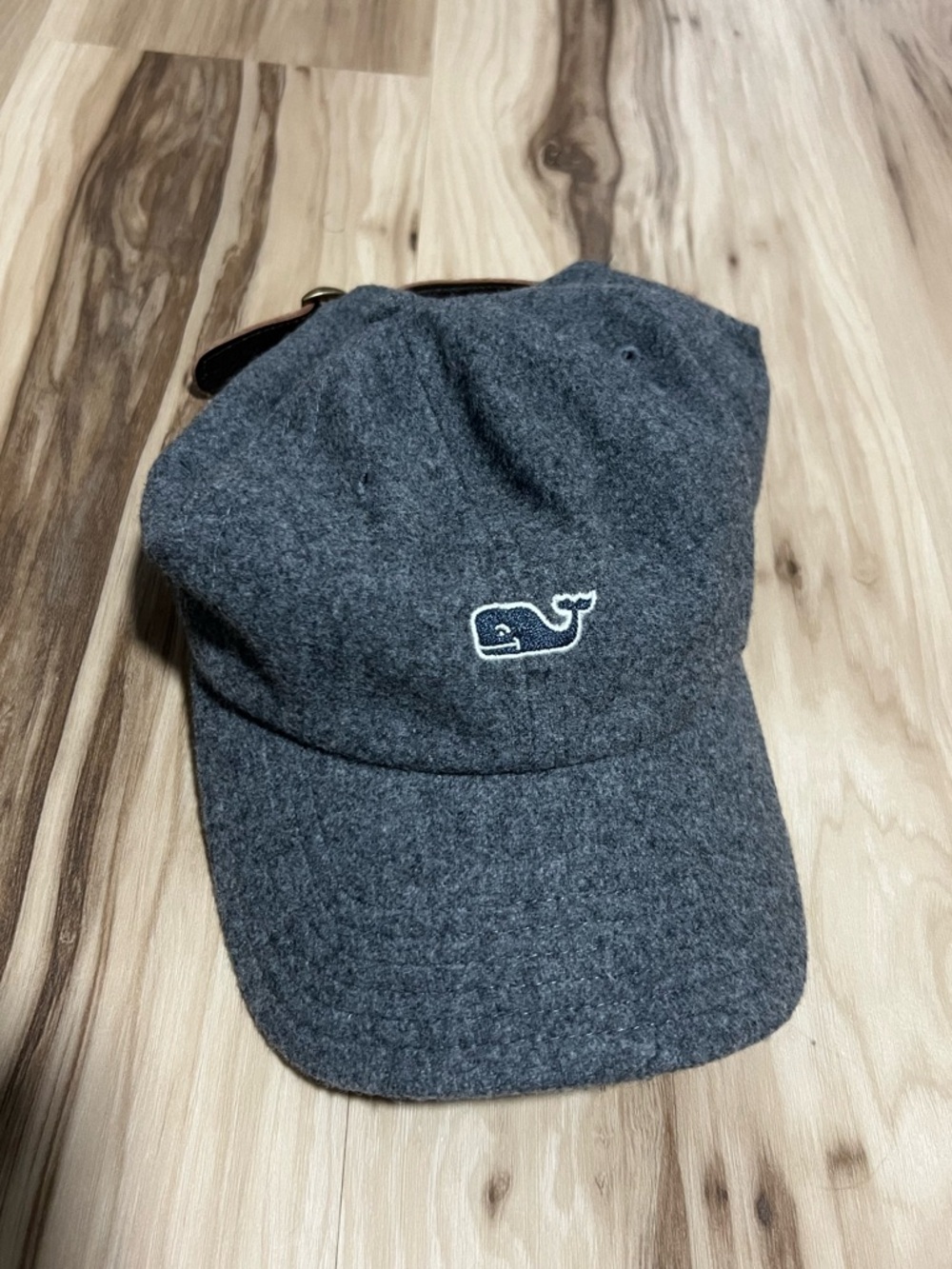 NWOT Vineyard Vines Charcoal Gray Wool Whale Cap Baseball Hat